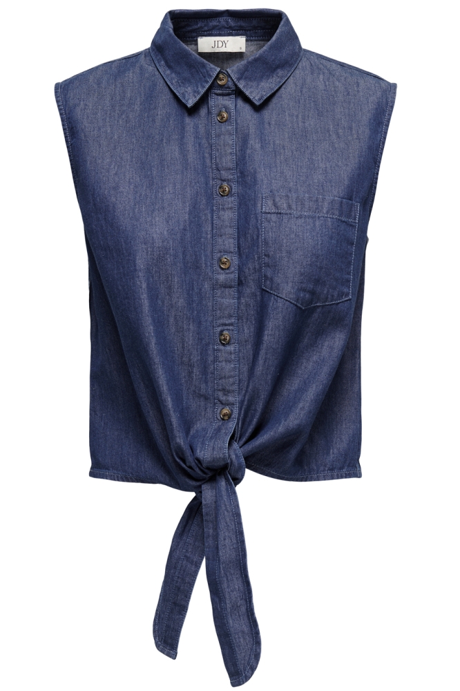 JDYKAI S/L SHIRT WVN DIA 15321112 MEDIUM BLUE DENIM